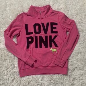 PINK Mock Neck Hoodie